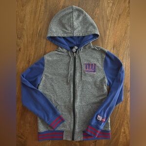 Adult Small NY GIANTS Gray and Blue Hoodie